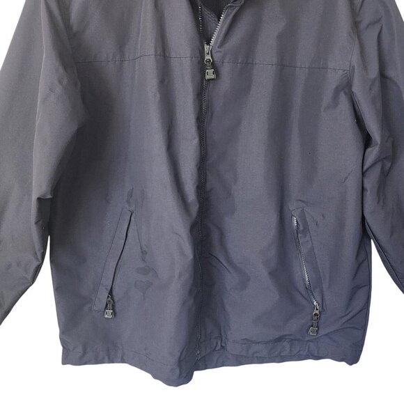 Lands' End Men's Hooded Jacket L 42-44 Navy Waterproof Windbreaker Korea Made - Picture 5 of 7